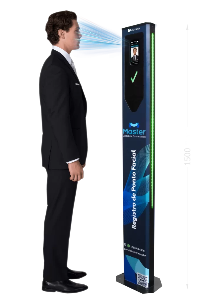 Controle de Ponto e Acesso 6 Totem Azul 8 2 correto Master Tecnologias